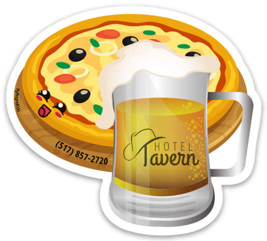 Hotel Tavern Pizza & Beer Sticker