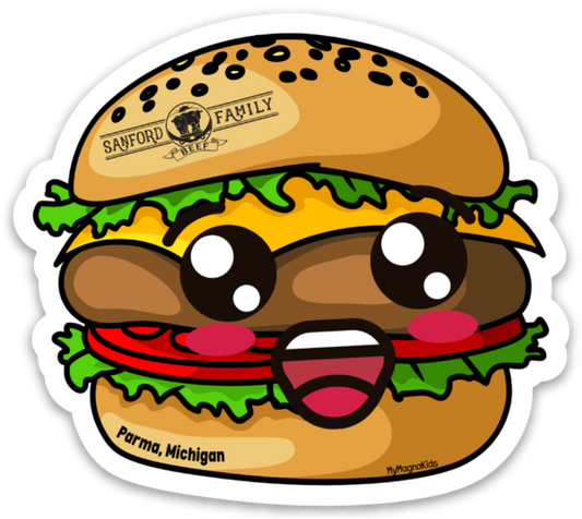 Sanford Family Beef Hamburger Sticker